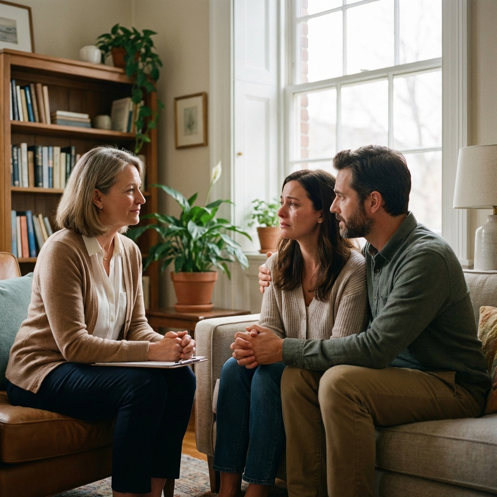 Familie im Beratungsgespräch